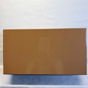 Chloé Empty Shoe Box Tan Embossed Logo 12.5x7.5x4.5 Designer Storage Gift Box